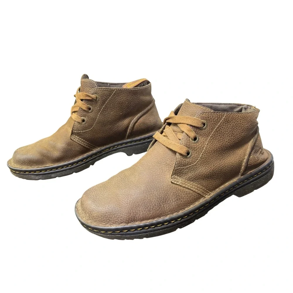 Dr. Martens Sussex Brown Leather Chukka Boots Mens 10 AirWair Slip Resistant